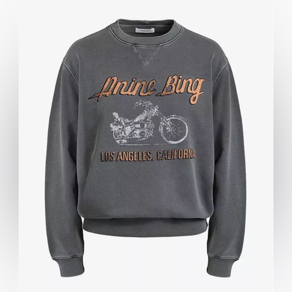 Anine Bing Ramona Moto Sweatshirt - XS